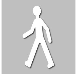Pochoir adhésif - PIETON - 100 cm ou 128 cm