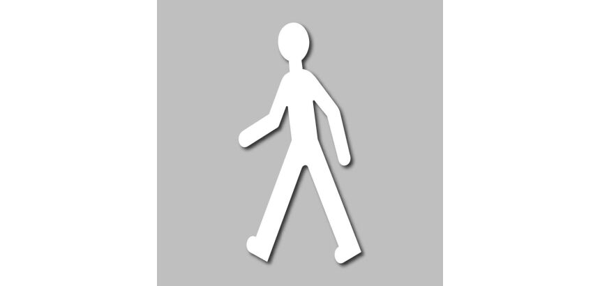 Pochoir adhésif - PIETON - 100 cm ou 128 cm
