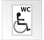Panneau WC Picto PMR en relief et braille