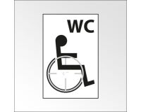 Panneau WC Picto PMR en relief et braille