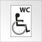 Panneau WC Picto PMR en relief et braille