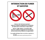 Panneau signalétique - Interdiction de fumer et vapoter - ISO 7010