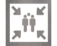 Pochoir souple - Point de rassemblement - 600 x 600 mm