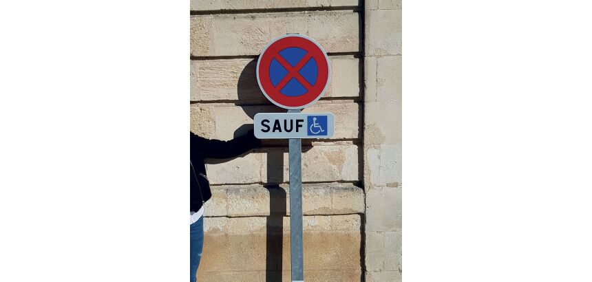 Kit Panneau de Stationnement pour PMR EUROP - Recto/Verso