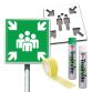 Kit - Point de Rassemblement - avec Pochoir, Panneau PVC et Peintures