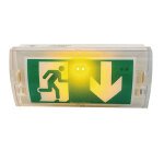 Etiquette de signalisation picto sortie de secours pour bloc autonome BAES