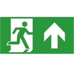 Etiquette de signalisation picto sortie de secours pour bloc autonome BAES