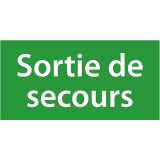 Étiquette pour BAES - Sortie de secours - pour BAES bloc autonome 200 * 100 mm