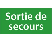 Étiquette pour BAES - Sortie de secours - pour BAES bloc autonome 200 * 100 mm