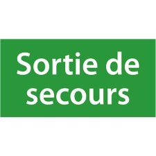 Étiquette pour BAES - Sortie de secours - pour BAES bloc autonome 200 * 100 mm