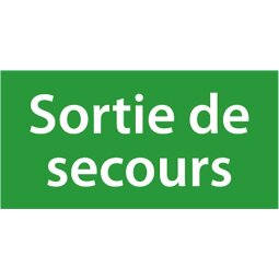 Étiquette pour BAES - Sortie de secours - pour BAES bloc autonome 200 * 100 mm