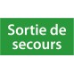 Étiquette pour BAES - Sortie de secours - pour BAES bloc autonome 200 * 100 mm