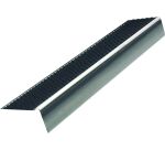 Nez de marche anti-dérapant nu en L inox 37 mm