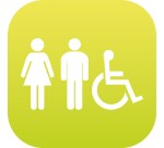 Plaque PLEXI Mixte H/F + PMR - 120 x 120 mm