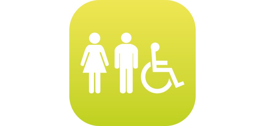 Plaque PLEXI Mixte H/F + PMR - 120 x 120 mm