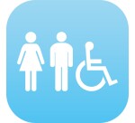 Plaque PLEXI Mixte H/F + PMR - 120 x 120 mm