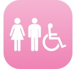 Plaque PLEXI Mixte H/F + PMR - 120 x 120 mm