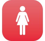 Plaque PLEXI Femme - 120 x 120 mm