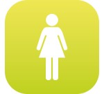 Plaque PLEXI Femme - 120 x 120 mm