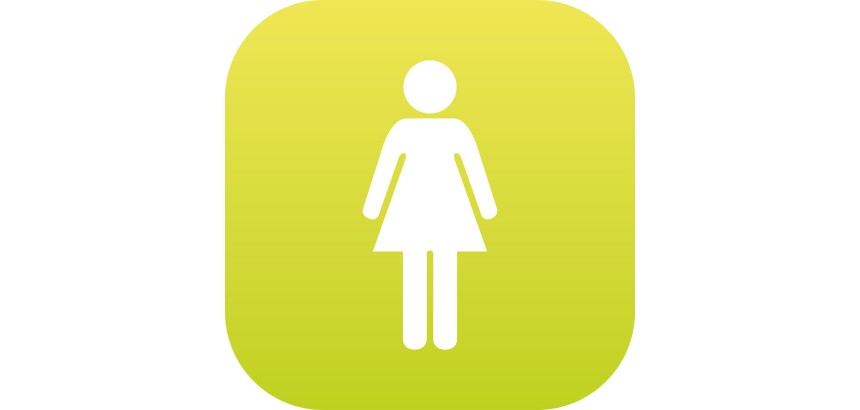 Plaque PLEXI Femme - 120 x 120 mm