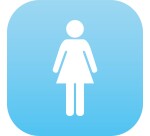 Plaque PLEXI Femme - 120 x 120 mm