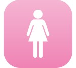 Plaque PLEXI Femme - 120 x 120 mm