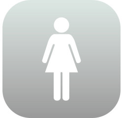 Plaque PLEXI Femme - 120 x 120 mm