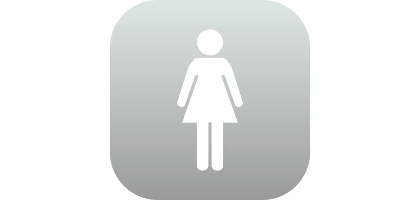 Plaque PLEXI Femme - 120 x 120 mm