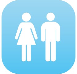 Plaque PLEXI Mixte Homme/Femme - 120 x 120 mm