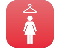 Plaque en Plexiglas PLEXI - Vestiaire Femme  - Rouge