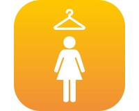 Plaque en Plexiglas PLEXI - Vestiaire Femme  - Orange
