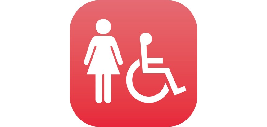 Plaque en Plexiglas PLEXI - Femme + PMR