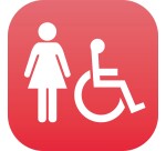 Plaque en drapeau PLEXI - Femme + PMR