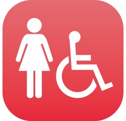 Plaque en drapeau PLEXI - Femme + PMR