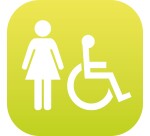 Plaque en drapeau PLEXI - Femme + PMR