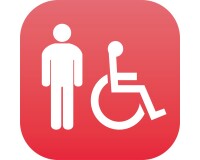 Plaque en drapeau PLEXI - Homme + PMR