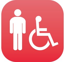 Plaque en drapeau PLEXI - Homme + PMR