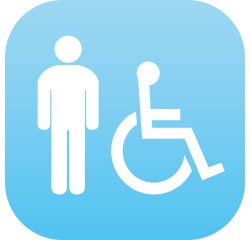 Plaque en drapeau PLEXI - Homme + PMR