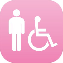 Plaque en drapeau PLEXI - Homme + PMR