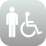 Plaque en drapeau PLEXI - Homme + PMR