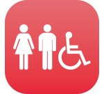 Plaque en drapeau PLEXI - Mixte + PMR