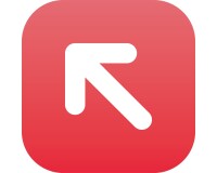 Plaque en drapeau PLEXI - Flèche Oblique