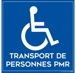 Plaque magnétique pour véhicule Transportant des personnes en situation de handicap
