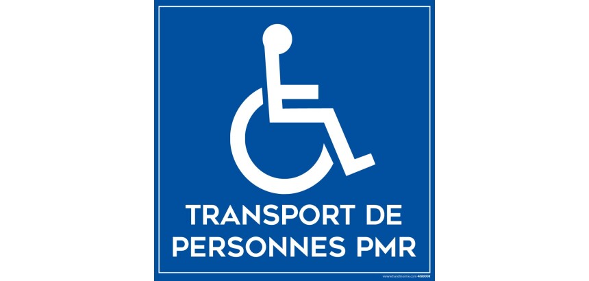 Plaque magnétique pour véhicule Transportant des personnes en situation de handicap