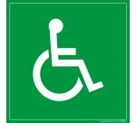 Panneau en PVC - Symbole PMR - 150 x 150 mm