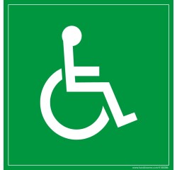 Panneau en PVC - Symbole PMR - 150 x 150 mm