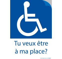 Autocollant - Tu veux être à ma place ? lot de 20