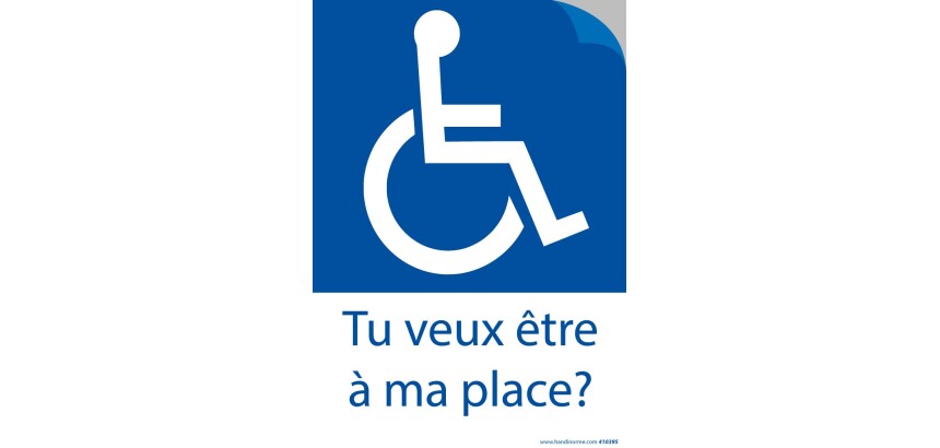 Autocollant - Tu veux être à ma place ? lot de 20