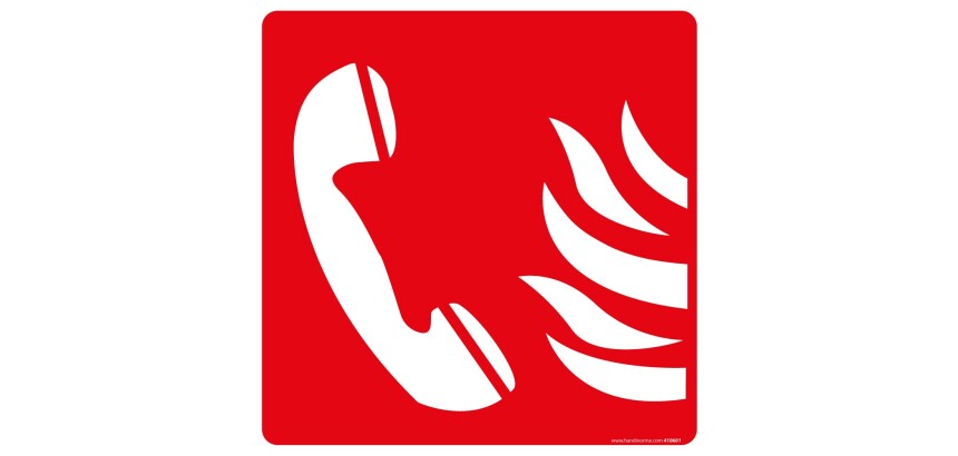 Panneau carré téléphone urgence