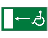 Panneau évacuation PMR - Sortie gauche